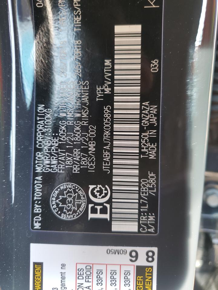 2024 Toyota Land Cruiser Base VIN: JTEABFAJ7RK005895 Lot: 49774815