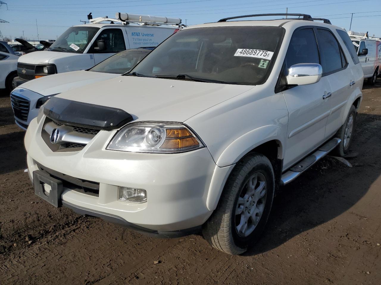 2004 ACURA MDX WHITE VIN: 2HNYD18974H526234