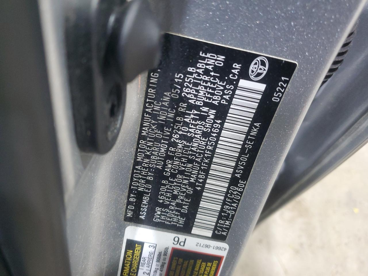 2015 Toyota Camry - Image 12