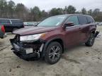 2019 Toyota Highlander Le de vânzare în Mendon, MA - Rear End