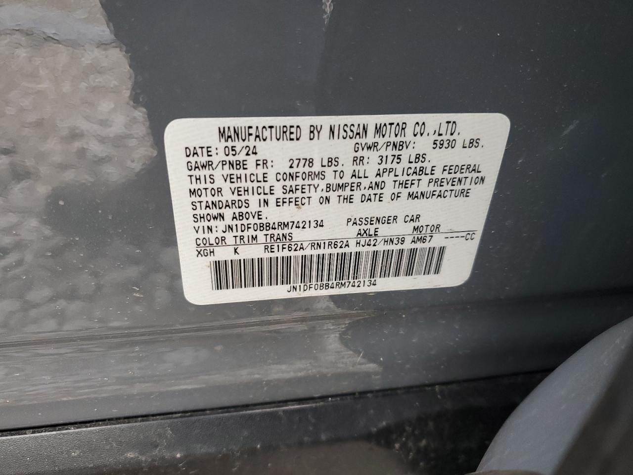 JN1DF0BB4RM742134 NISSAN ARIYA EVOL 2024