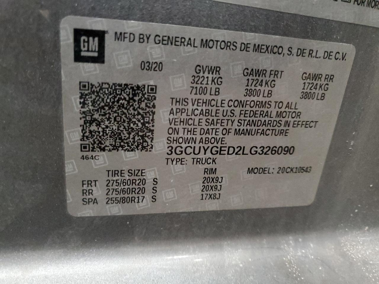 3GCUYGED2LG326090 CHEVROLET ALL Models 2020