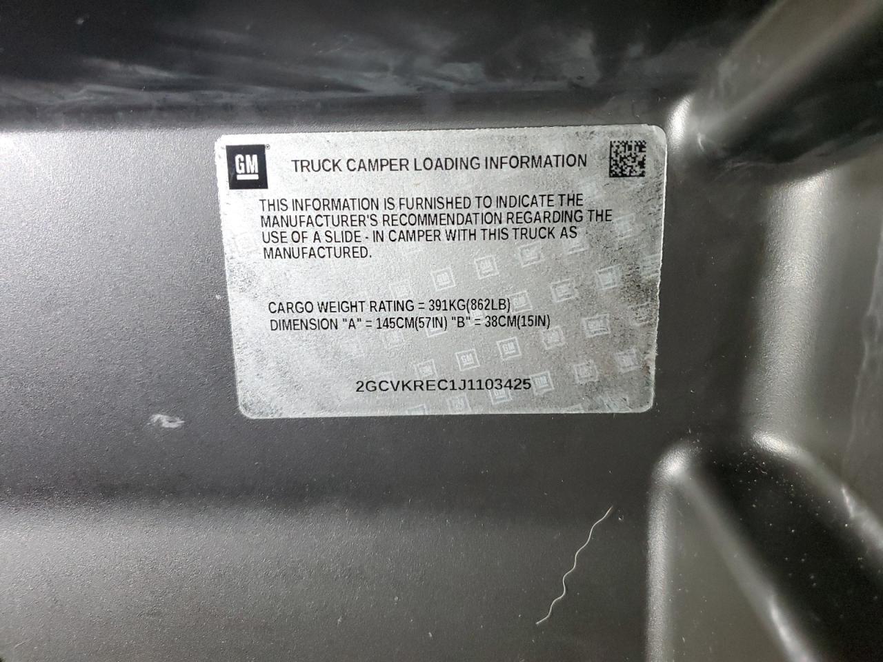 2GCVKREC1J1103425 CHEVROLET ALL Models 2018