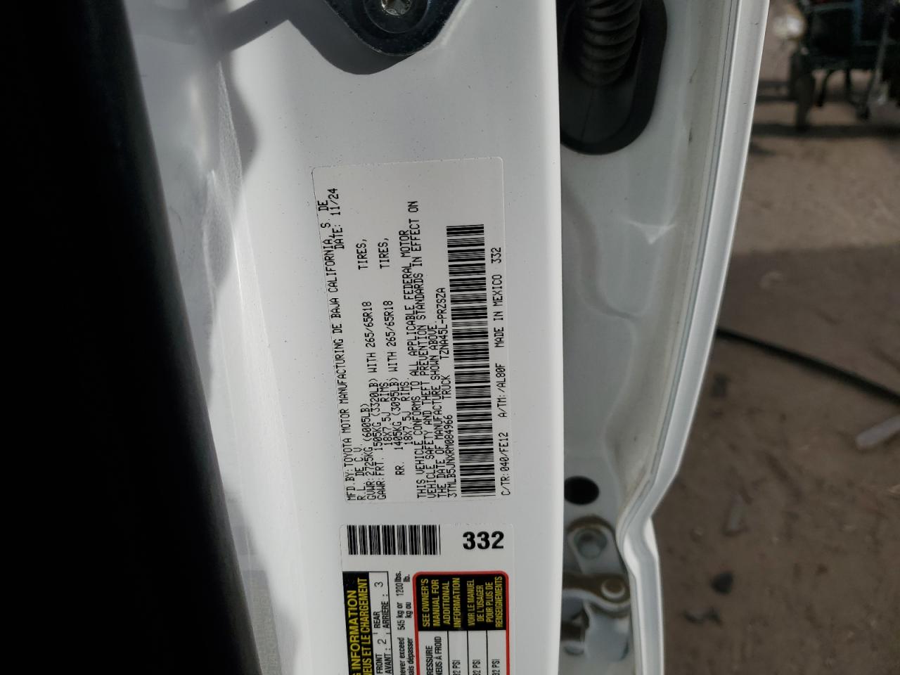 3TMLB5JNXRM084966 TOYOTA TACOMA 2024