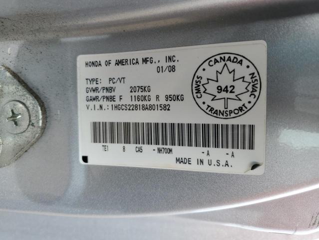 2008 HONDA ACCORD EXL