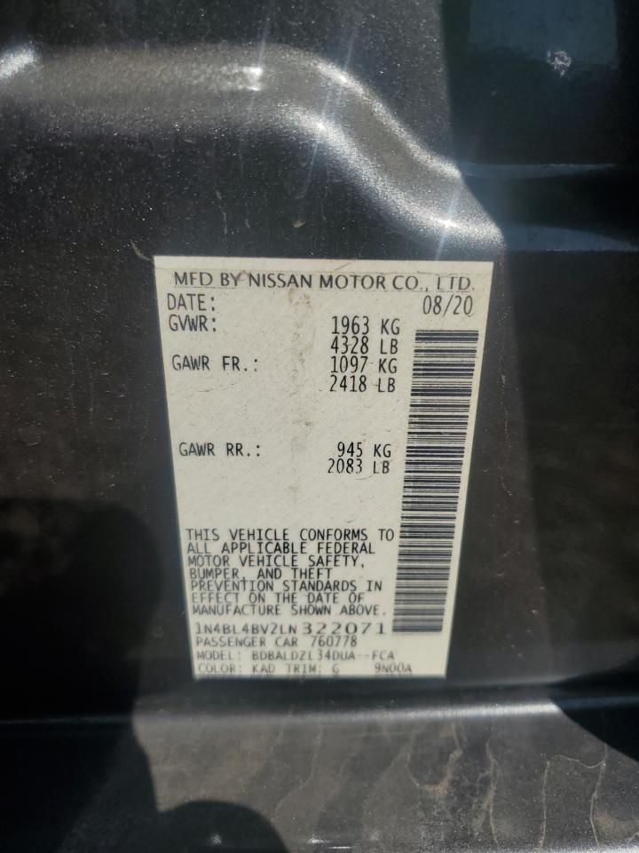 1N4BL4BV2LN322071 NISSAN ALTIMA 2020