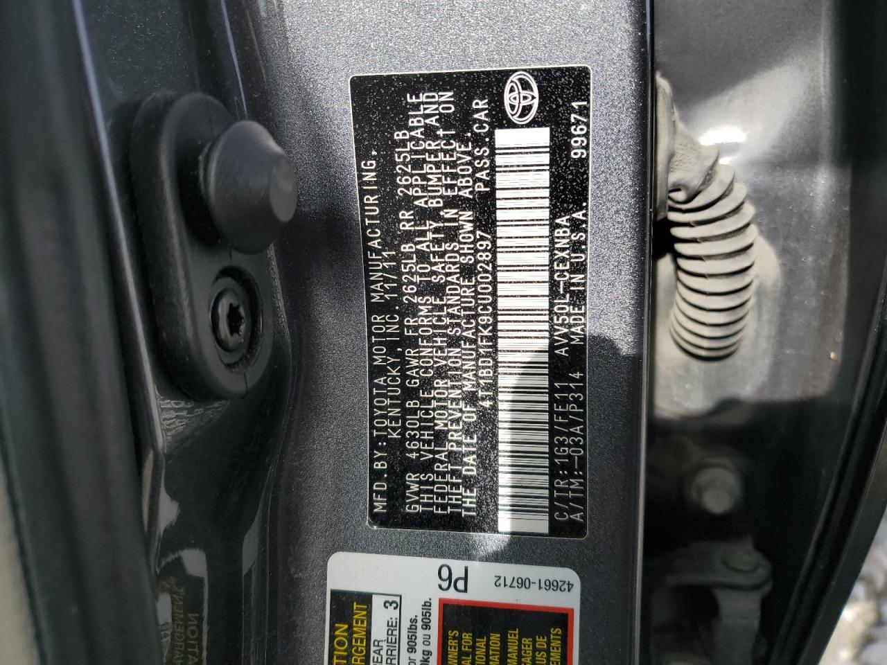 2012 Toyota Camry - Image 12
