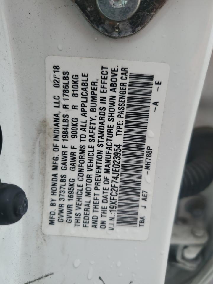 19XFC2F74JE023954 HONDA CIVIC 2018