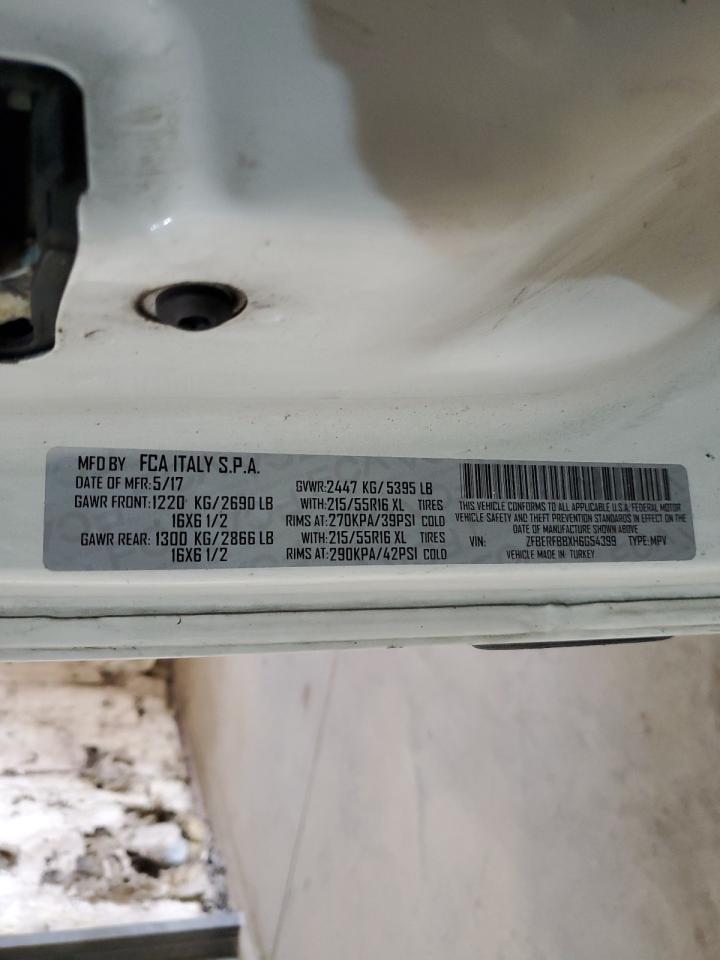 2017 Ram Promaster City Slt VIN: ZFBERFBBXH654399 Lot: 50507155