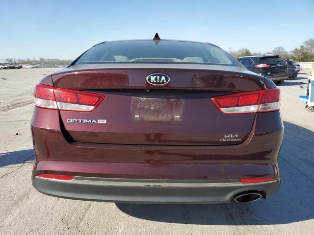 Sedans KIA OPTIMA 2016 Burgundy