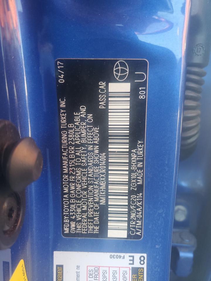 NMTKHMBXXJR014004 TOYOTA C-HR 2018