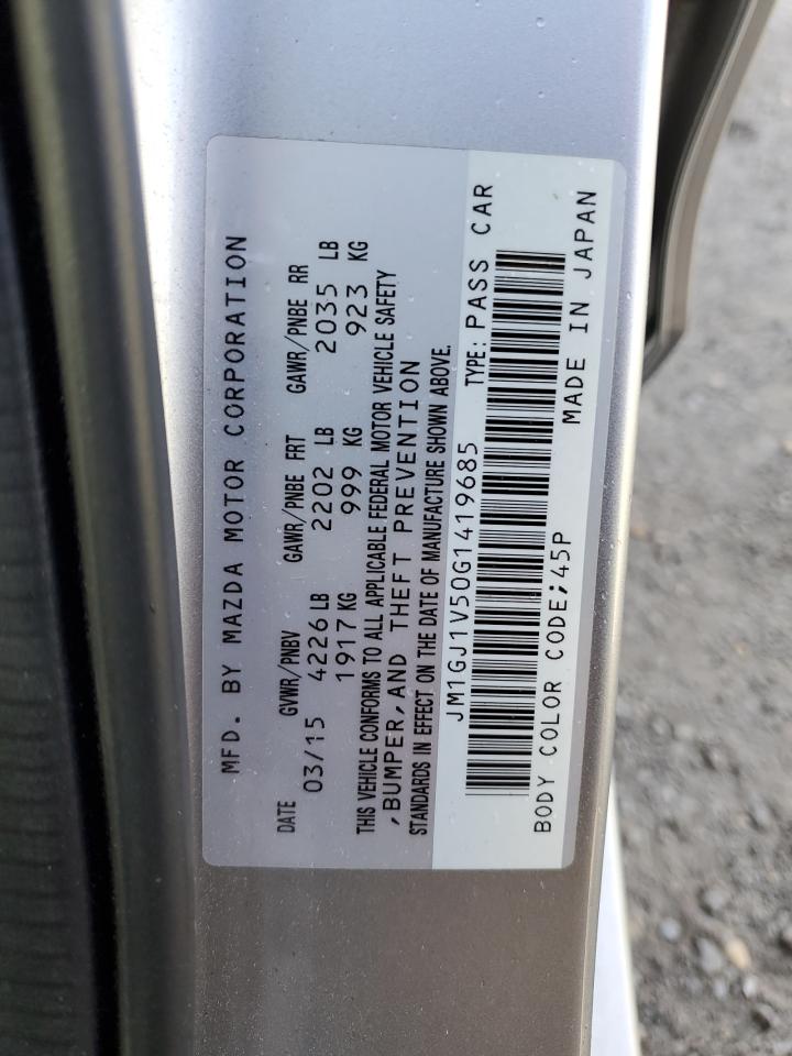 2016 Mazda 6 Touring VIN: JM1GJ1V50G1419685 Lot: 49699895