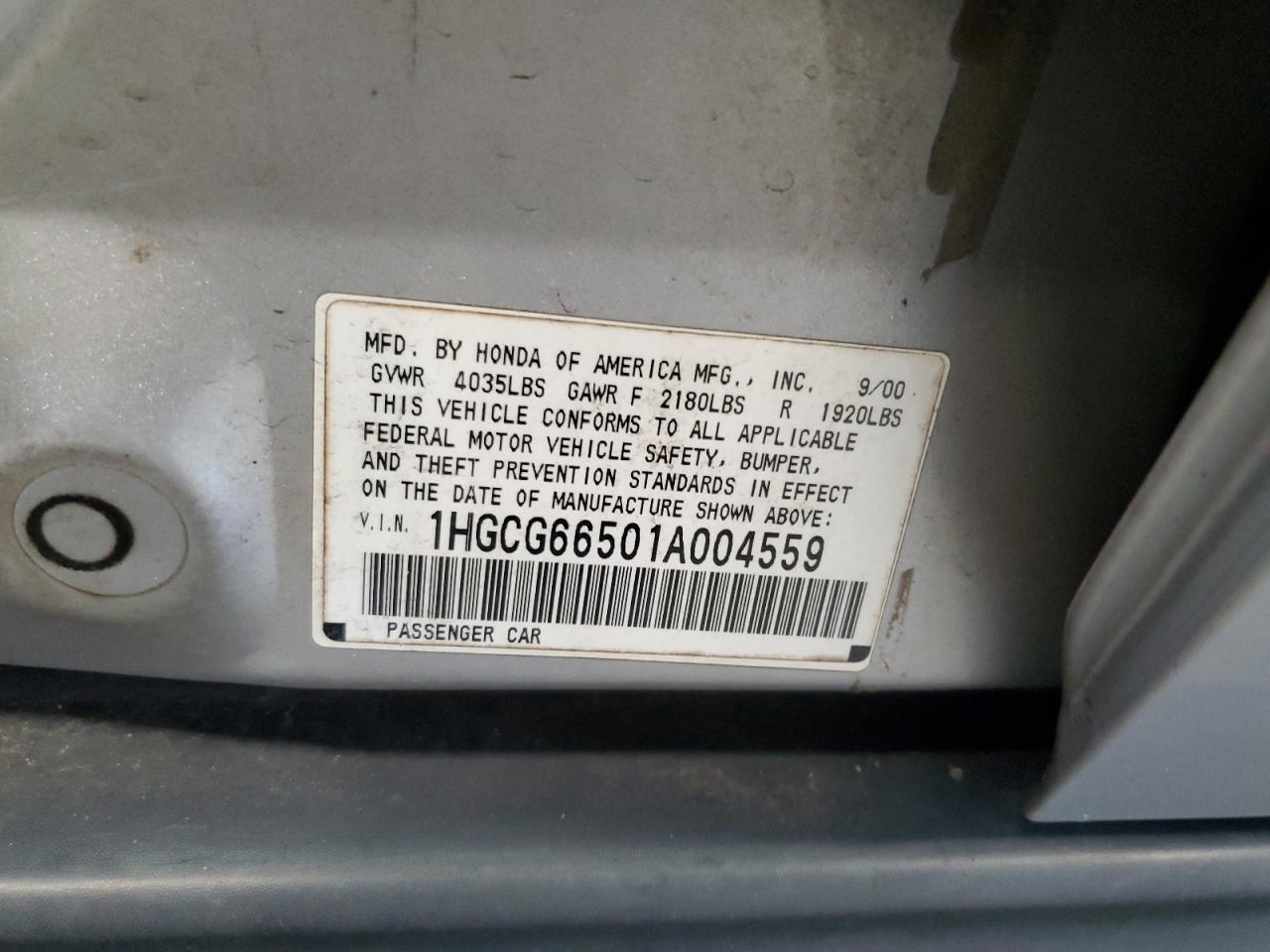 2001 Honda Accord - Image 12