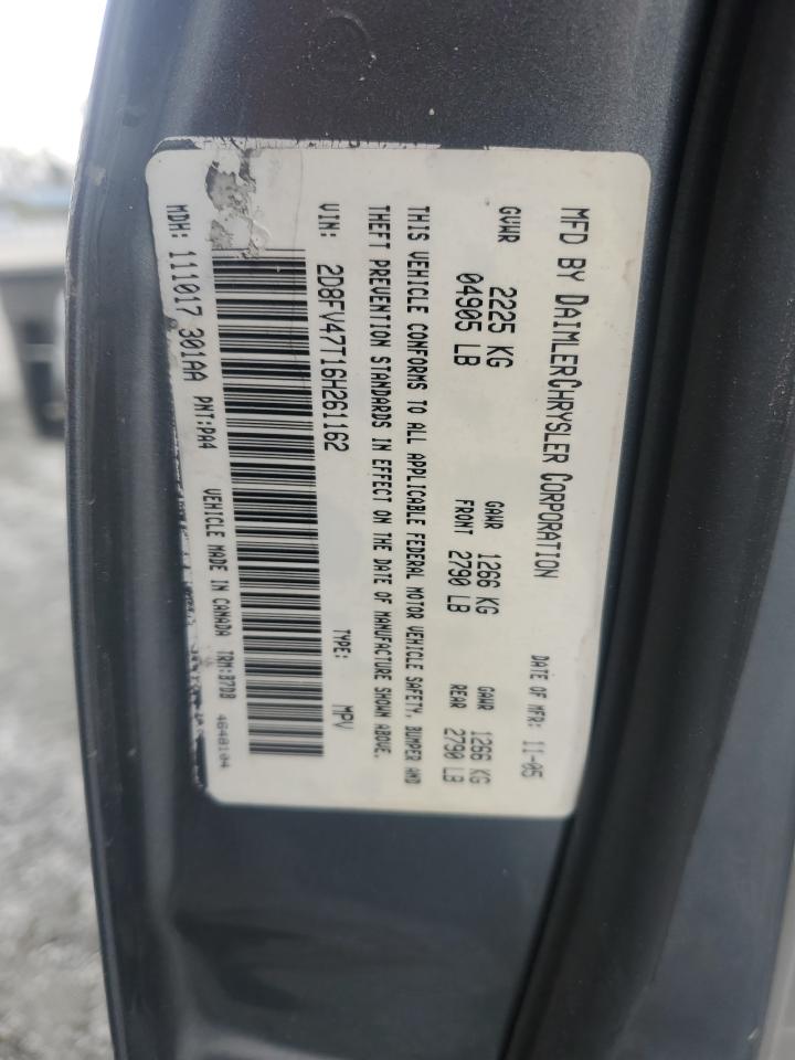 2006 Dodge Magnum Se VIN: 2D8FV47T16H261162 Lot: 50228965