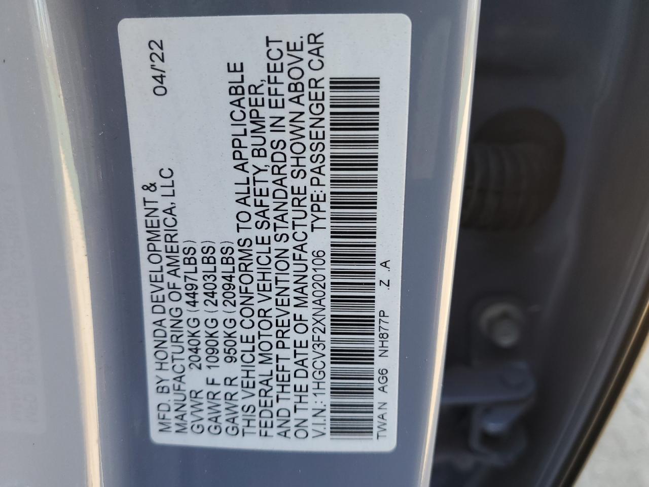 2022 Honda Accord - Image 12