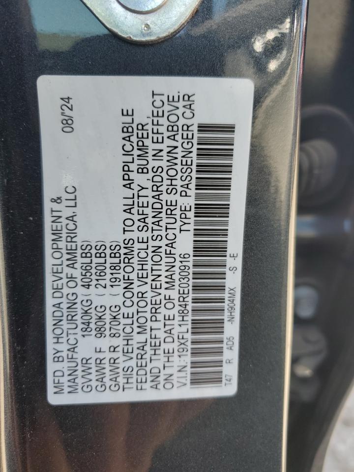 19XFL1H84RE030916 HONDA CIVIC 2024
