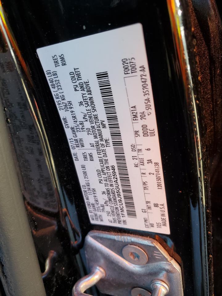 1FMCU9J95GUA25946 FORD ESCAPE 2016