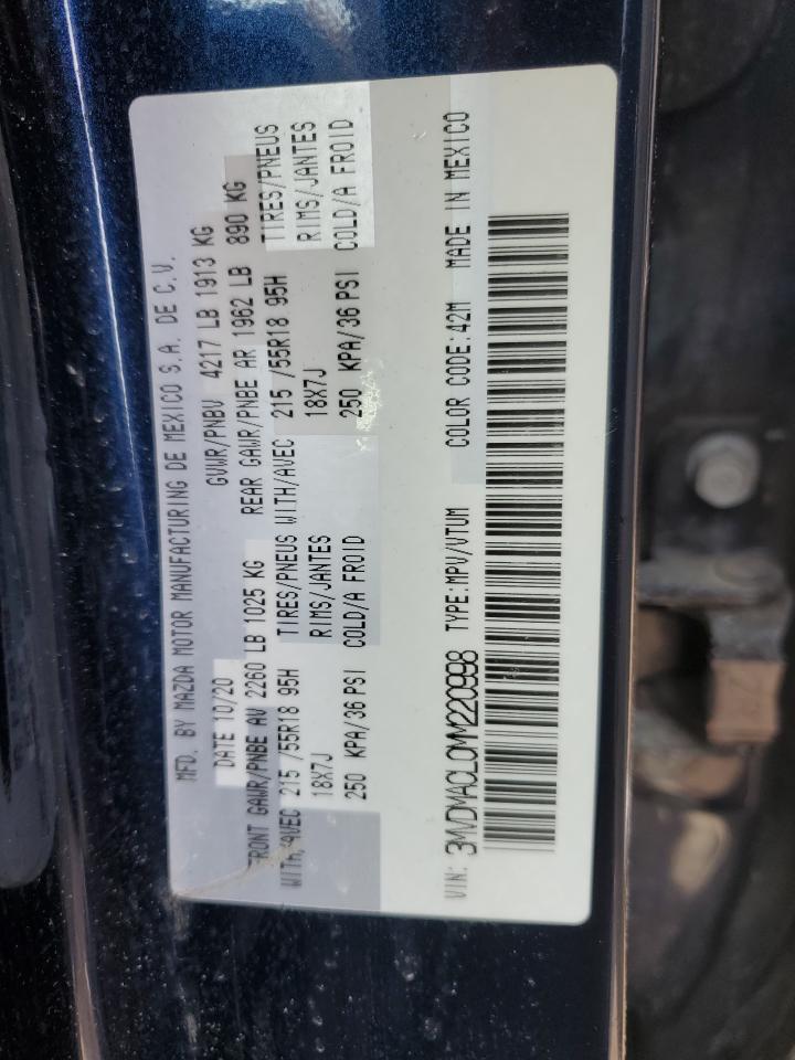 2021 Mazda Cx-30 Preferred VIN: 3MVDMACL0MM220998 Lot: 47527105