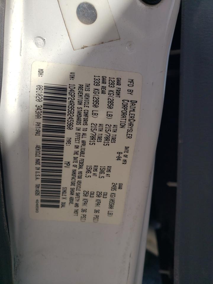 2005 Dodge Grand Caravan Se VIN: 1D4GP24R95B245960 Lot: 49508455