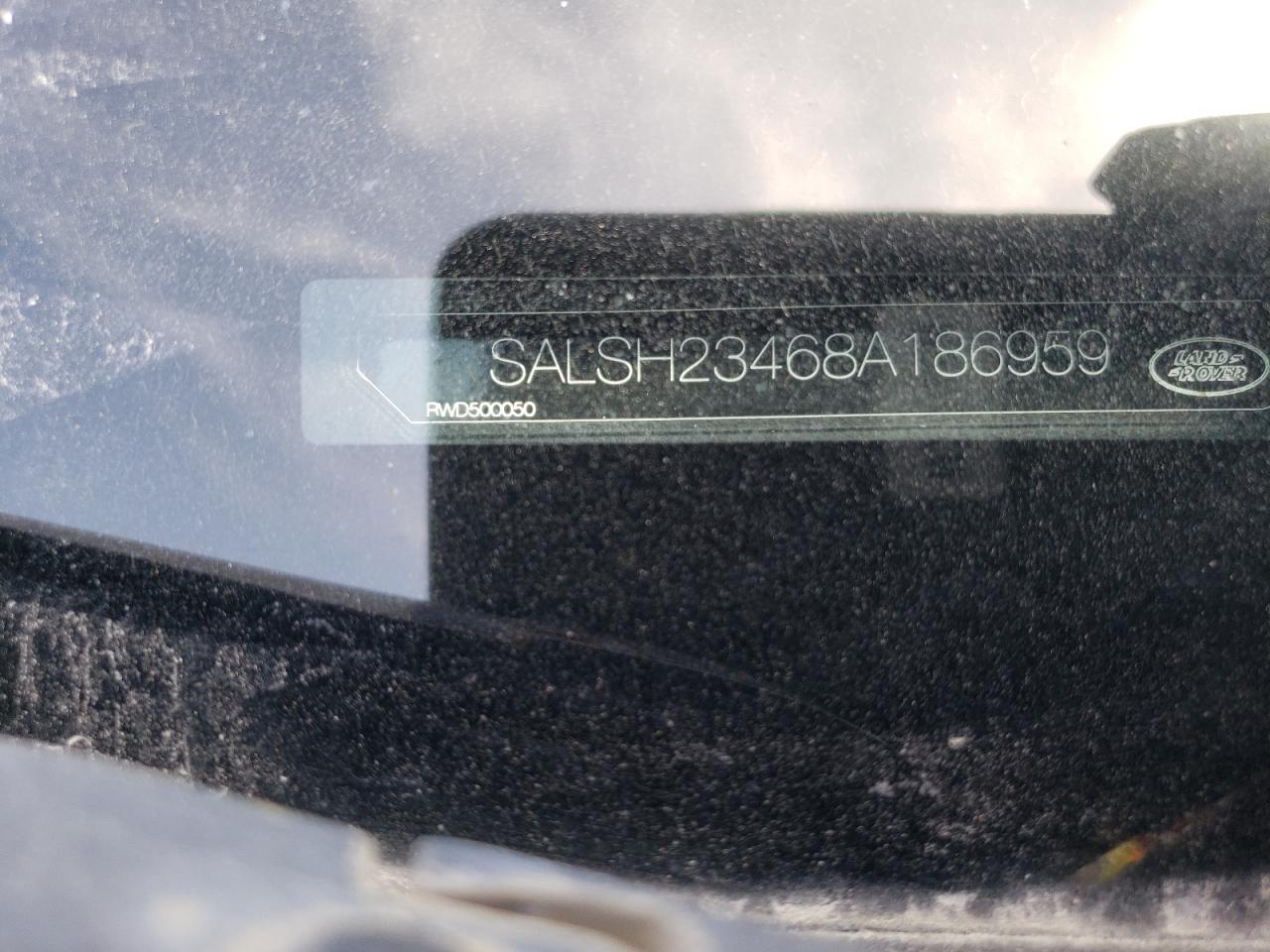 2008 Land Rover Range Rover Sport Supercharged VIN: SALSH23468A186959 Lot: 49386625