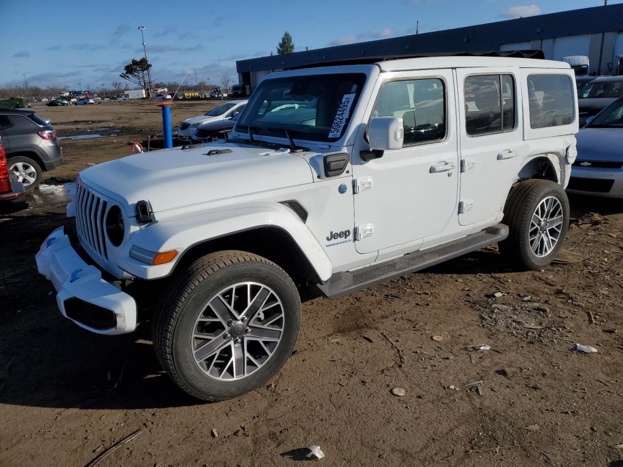 2023 Jeep Wrangler Sahara 4Xe за продажба в Woodhaven, MI - Rear End