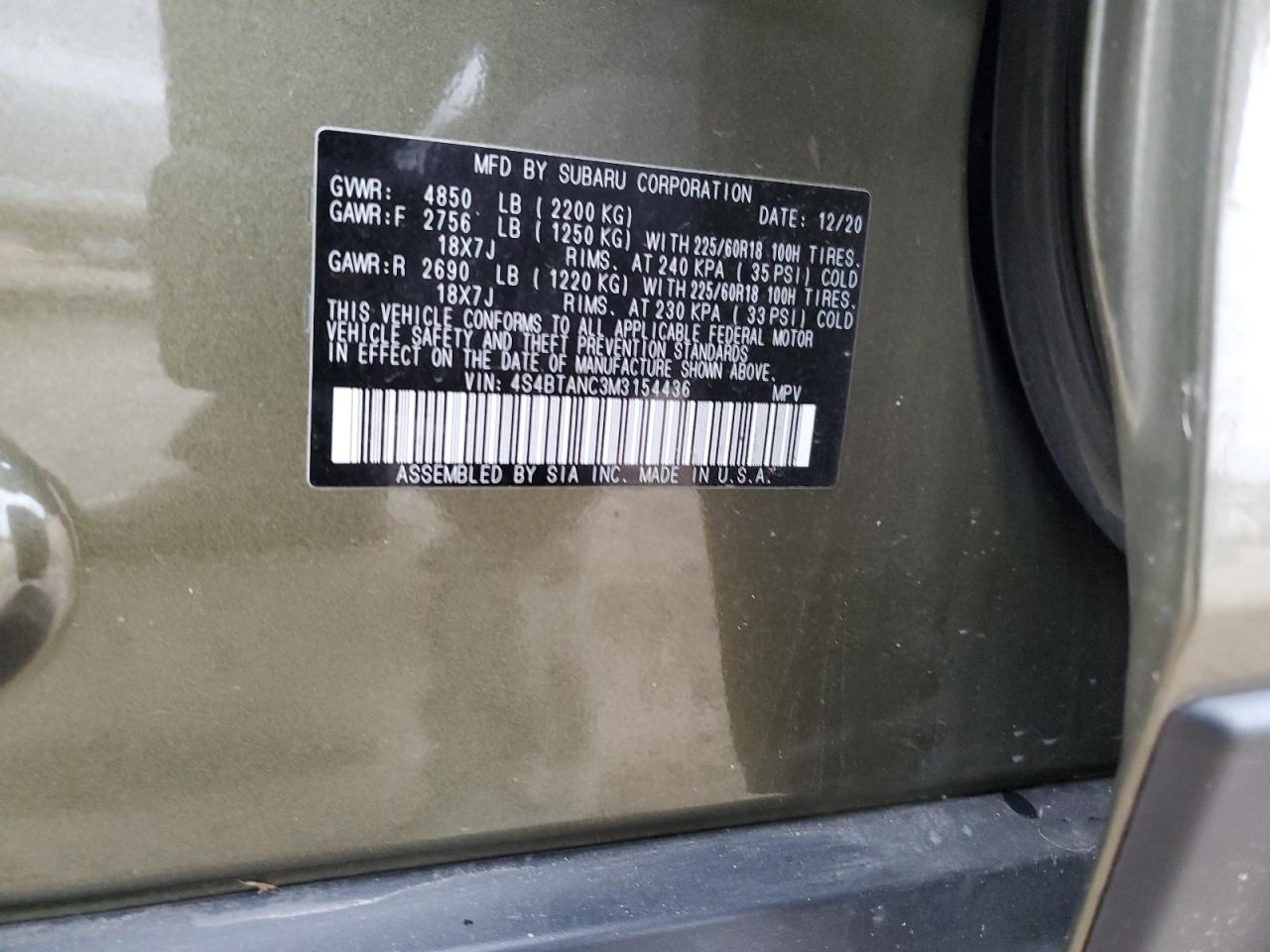 2021 Subaru Outback - Image 15