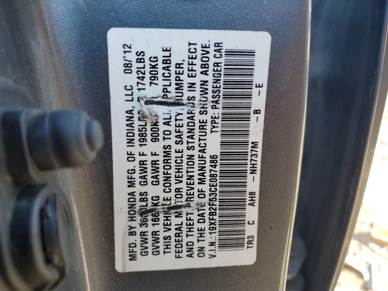 2012 Honda Civic - Image 14