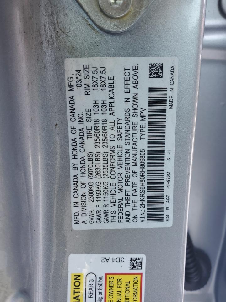2HKRS6H80RH809805 HONDA CRV 2024