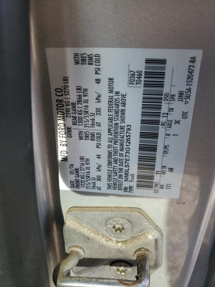 NM0LS7E73G1265793 FORD TRANSIT 2016