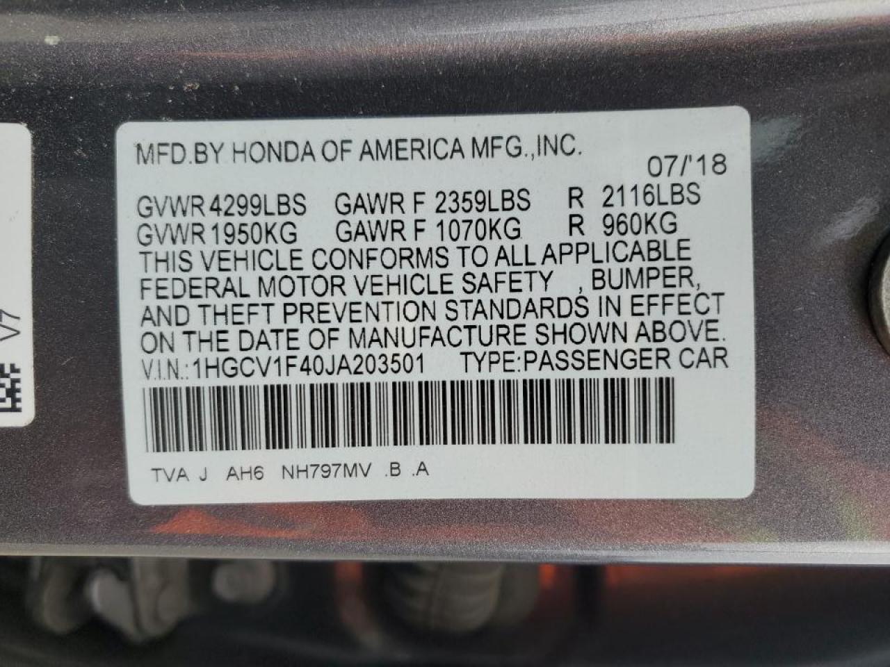2018 Honda Accord - Image 12