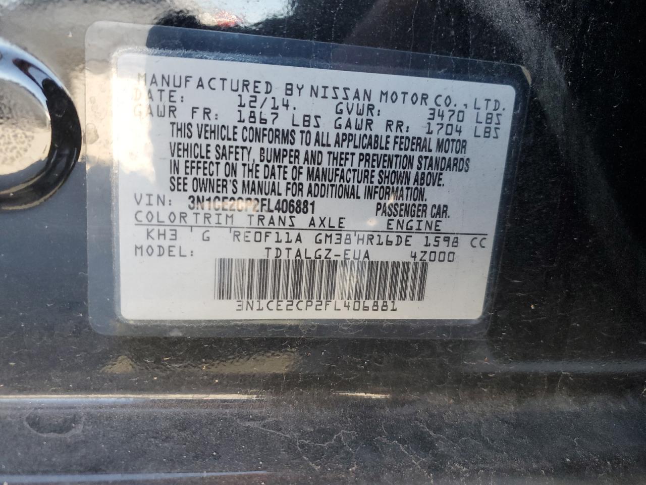 2015 Nissan Versa - Image 12