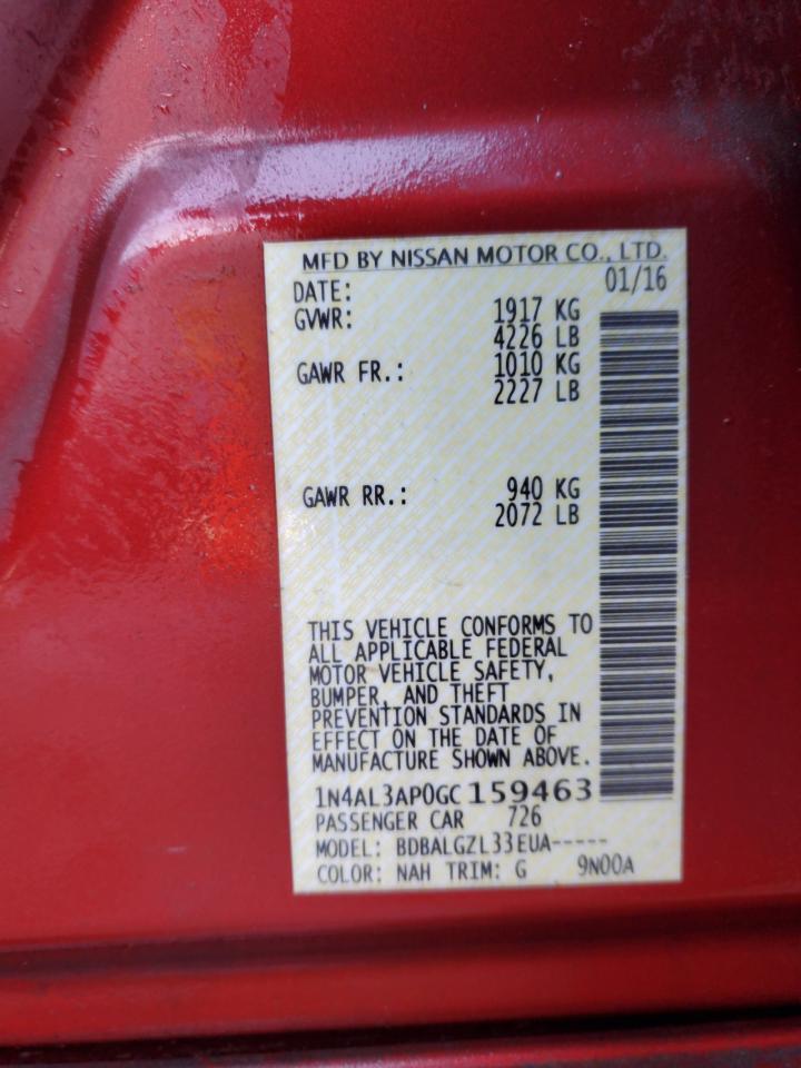 1N4AL3AP0GC159463 NISSAN ALTIMA 2016