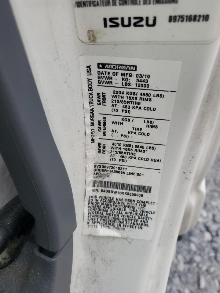 54DBDW1BXKS800906 CHEVROLET ALL Models 2019