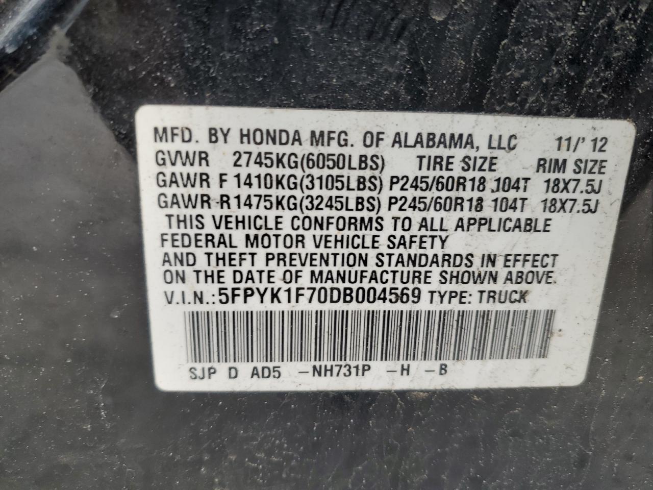2013 Honda Ridgeline - Image 12