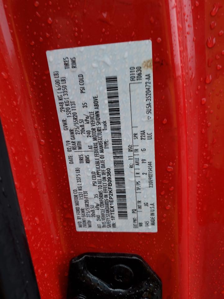 1FTEX1EP2KFB09380 FORD F-150 2019