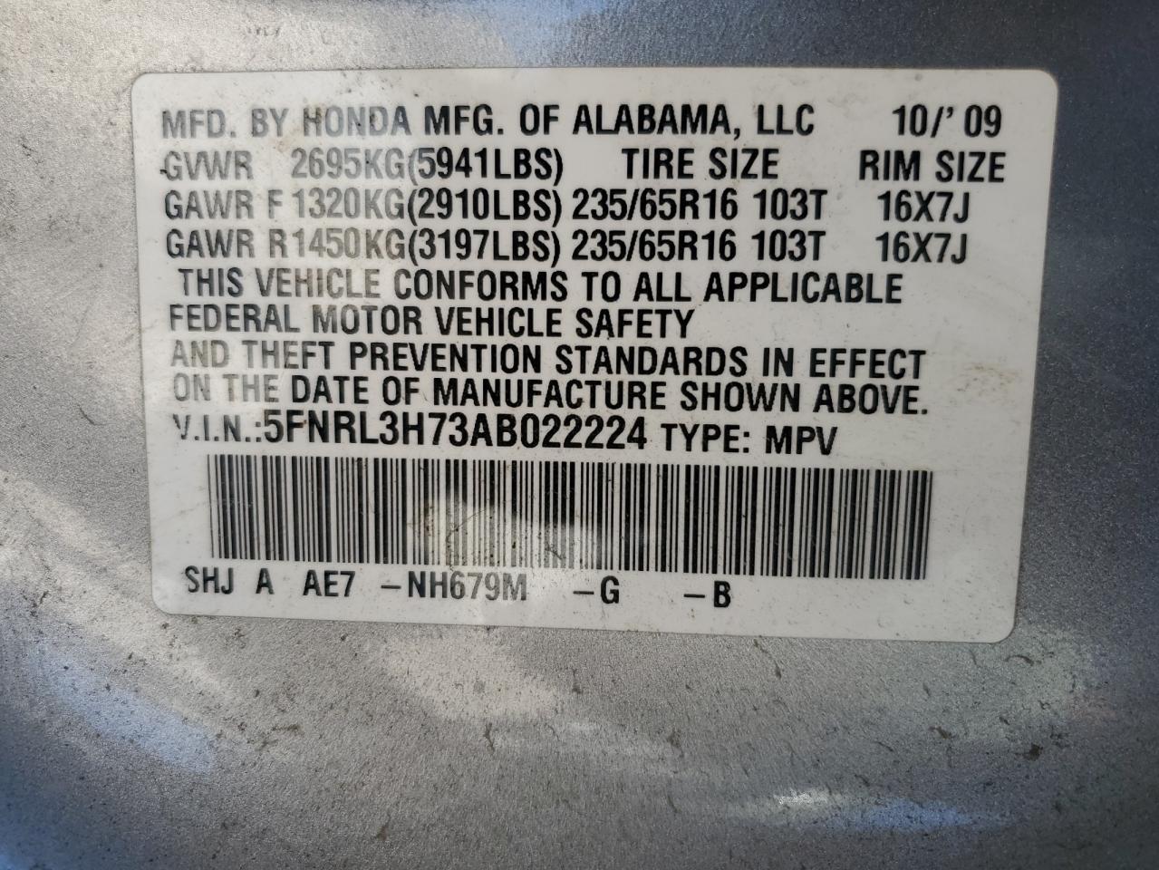 2010 Honda Odyssey - Image 14