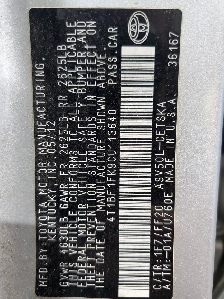 2012 Toyota Camry - Image 13