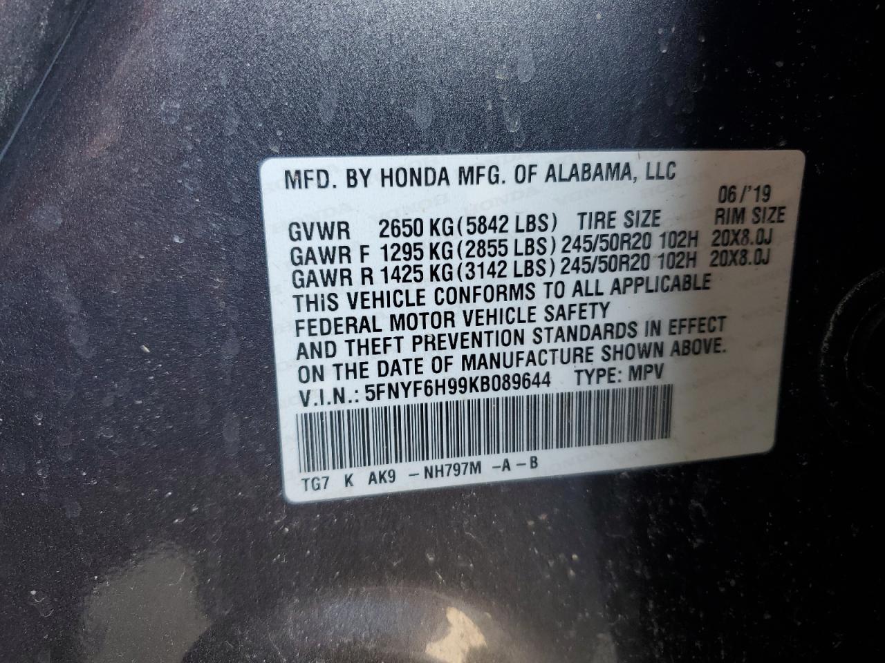 2019 Honda Pilot - Image 13