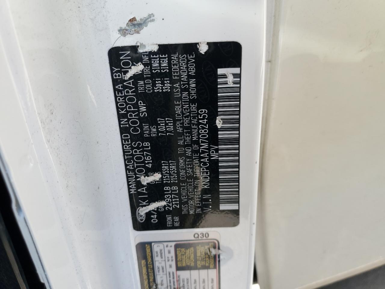 2021 Kia Seltos Lx VIN: KNDEPCAA7M7082459 Lot: 50494035