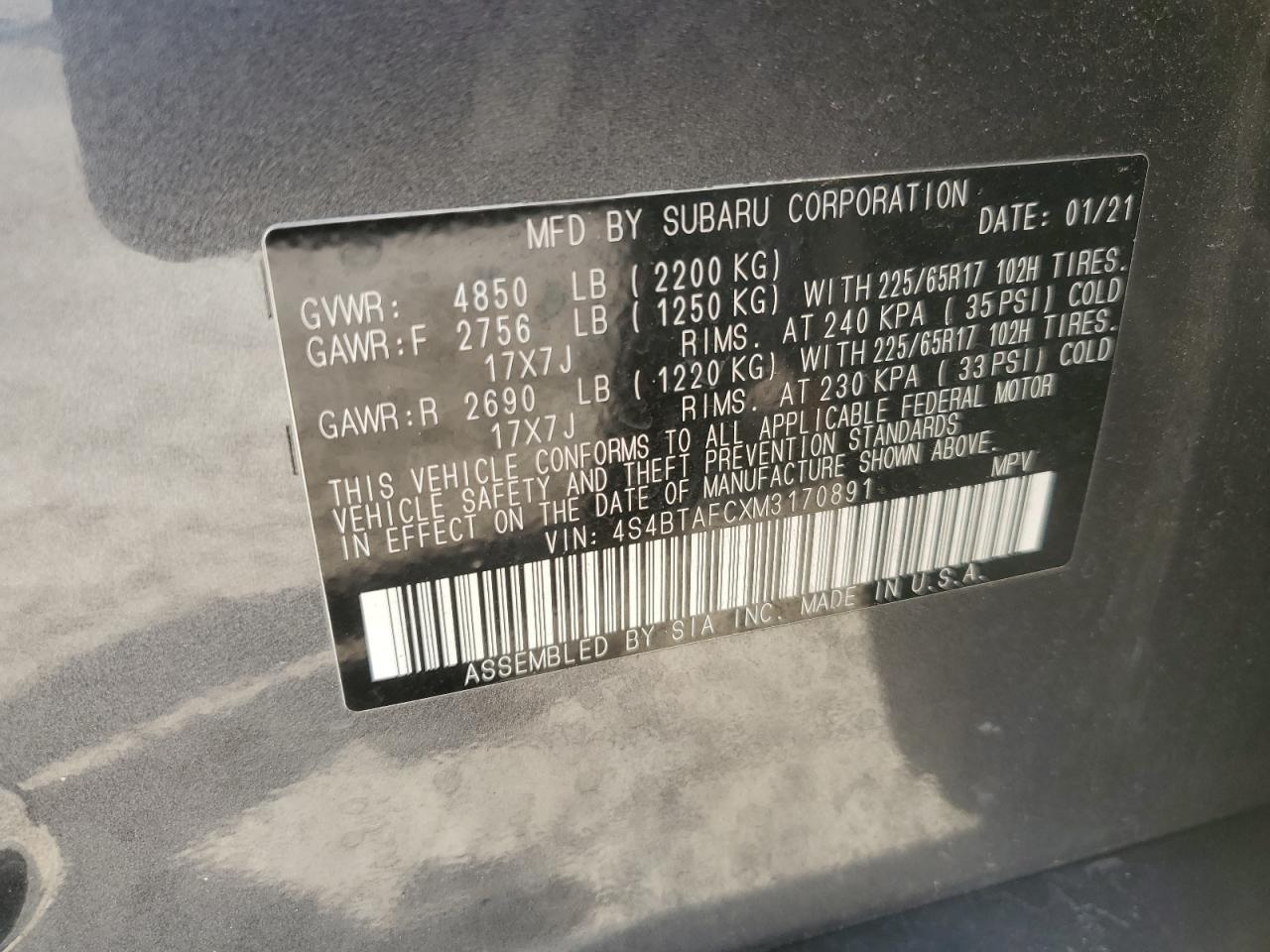 2021 Subaru Outback - Image 13