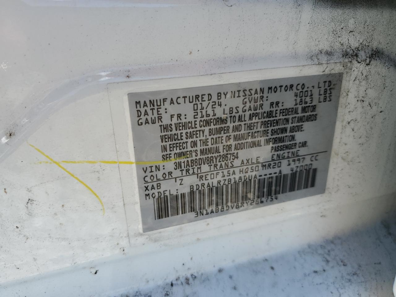 3N1AB8DV8RY286754 NISSAN SENTRA 2024