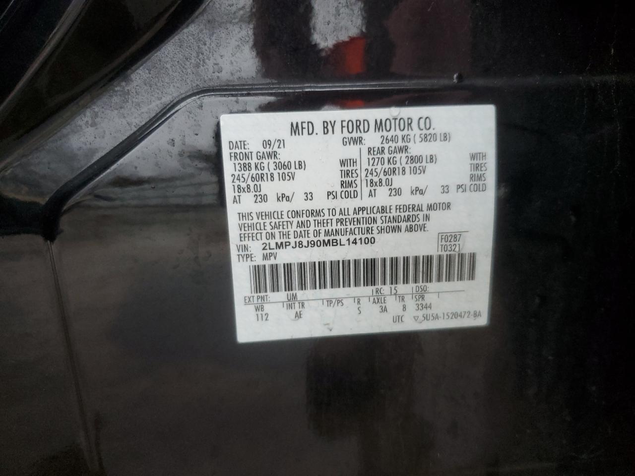 2021 Lincoln Nautilus - Image 13