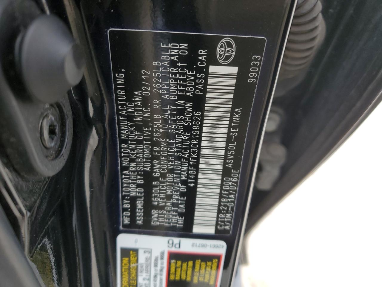2012 Toyota Camry - Image 12