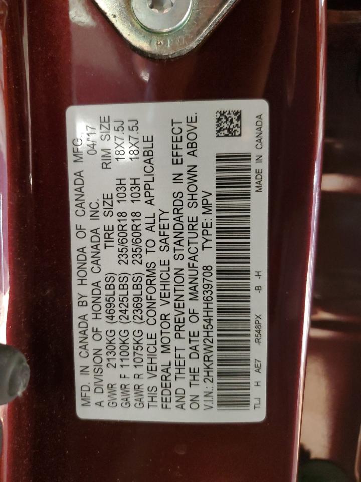 2HKRW2H54HH639708 HONDA CRV 2017