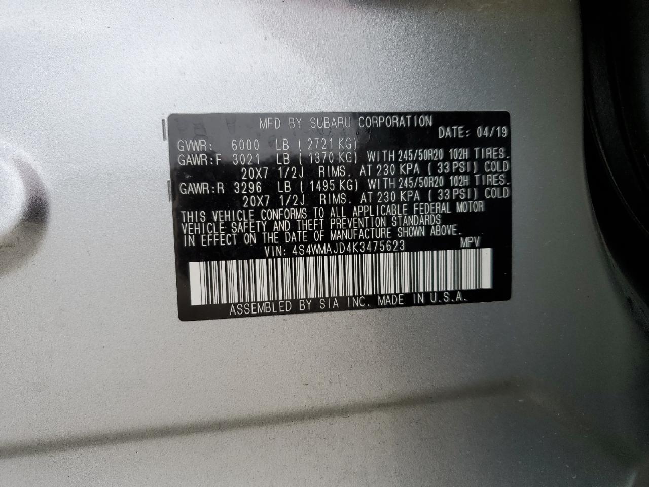 2019 Subaru Ascent - Image 15
