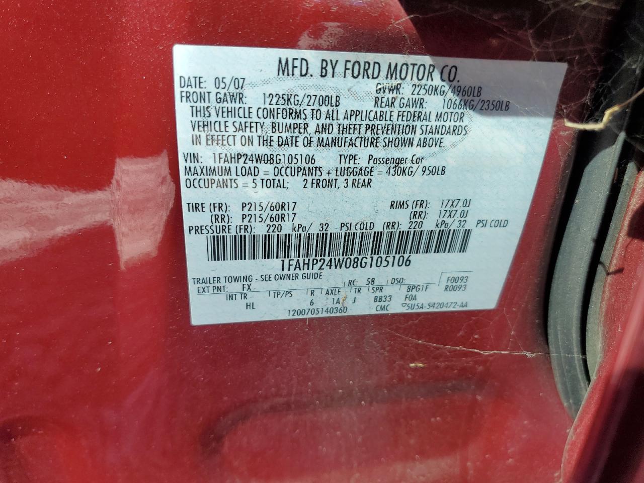 2008 Ford Taurus - Image 12