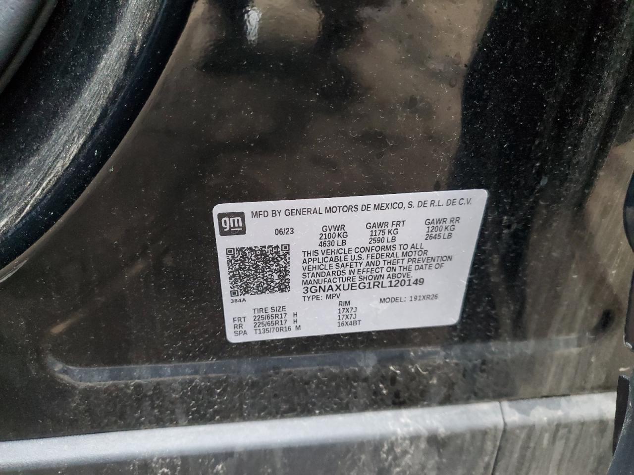 3GNAXUEG1RL120149 CHEVROLET EQUINOX 2024