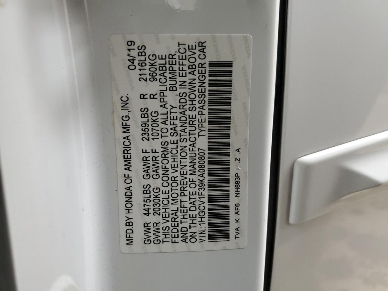 2019 Honda Accord - Image 13