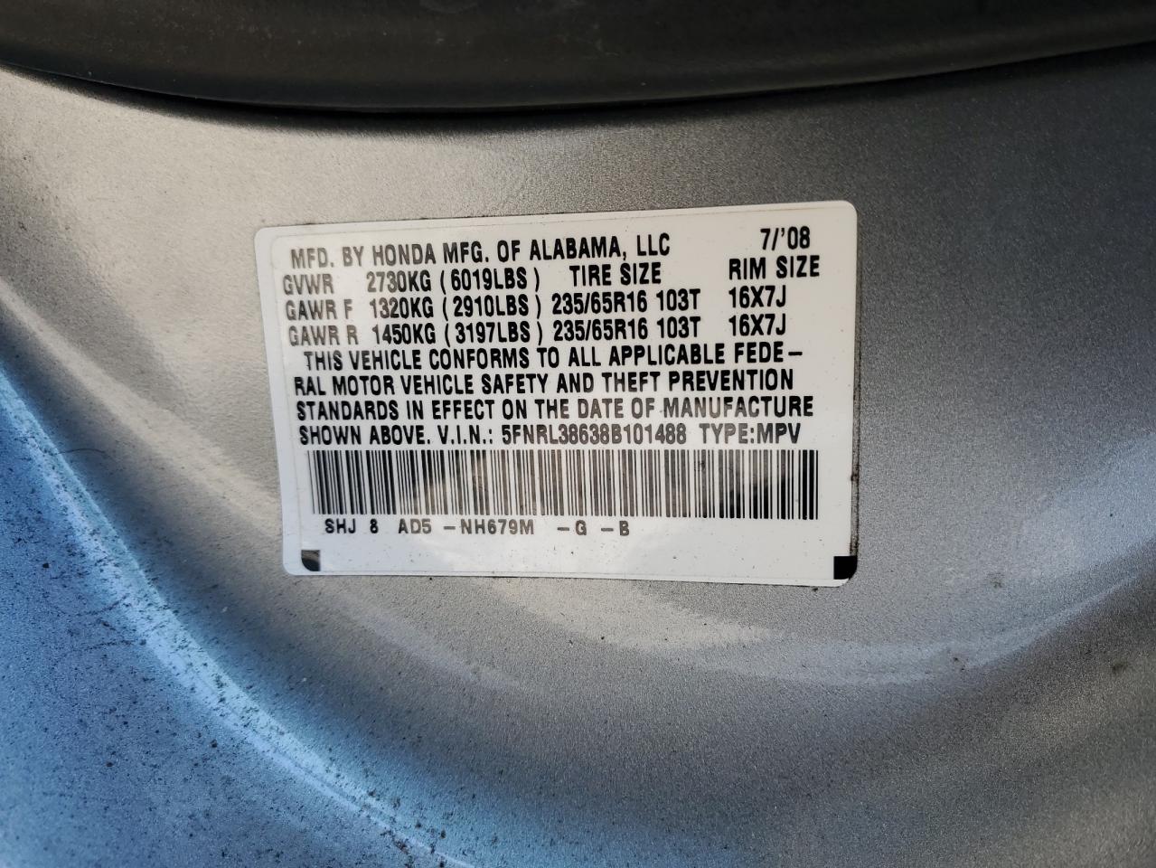 2008 Honda Odyssey - Image 14