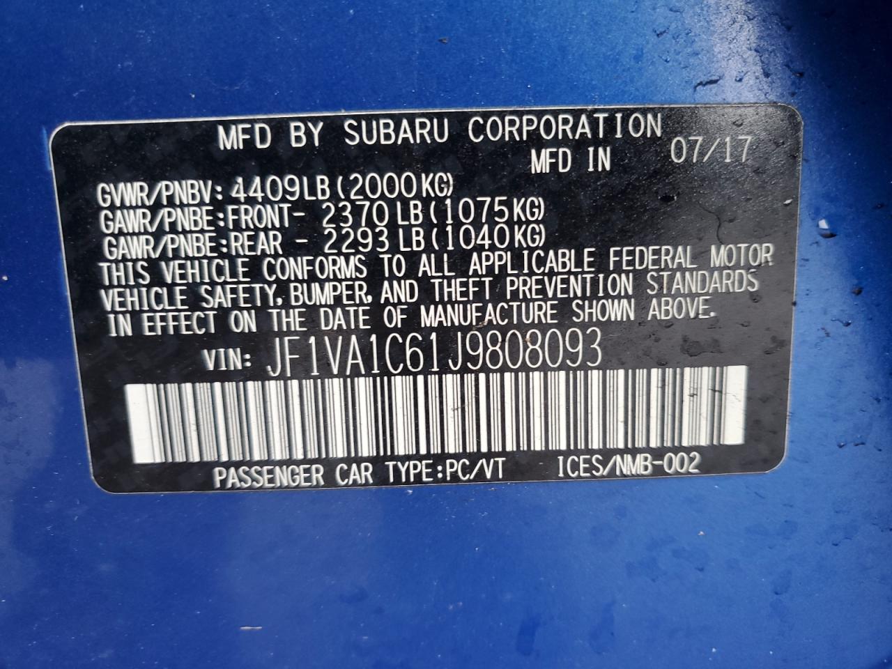 2018 Subaru WRX - Image 12